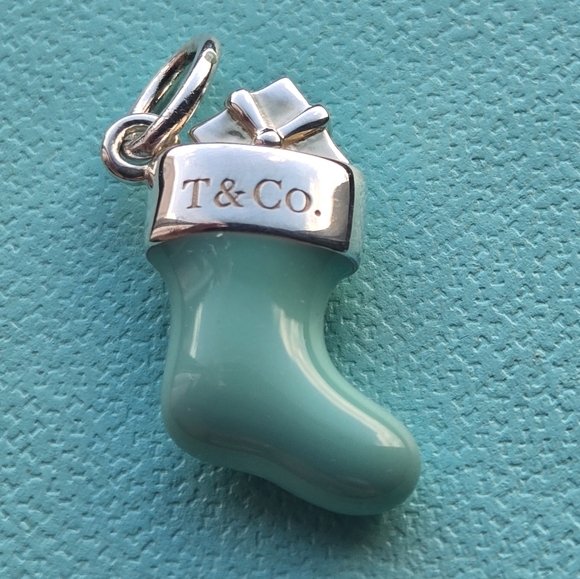 Tiffany & Co. Blue Enamel Christmas Stocking Charm - Picture 4 of 4